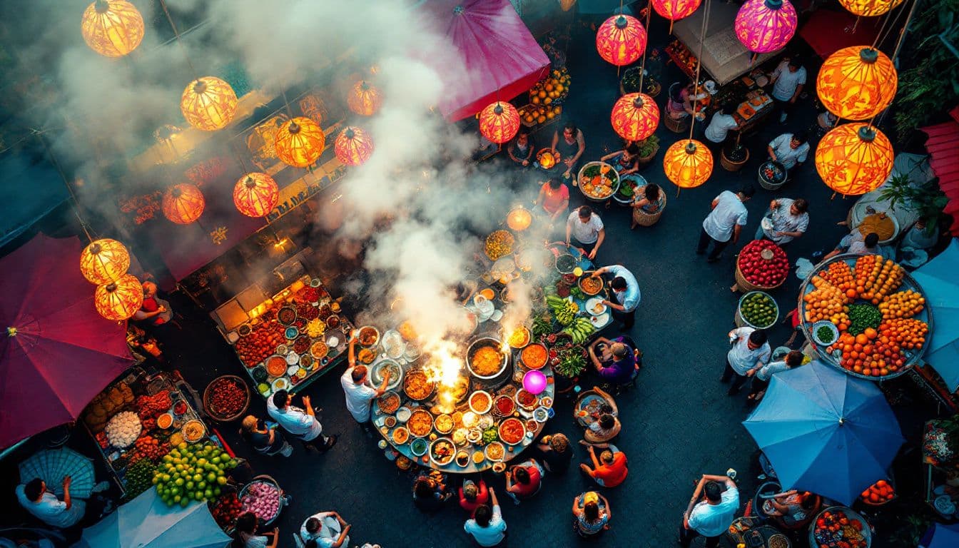 Bangkok street food market